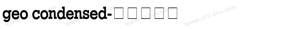 geo condensed字体转换